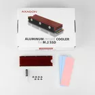AXAGON Chłodnica do dysku aluminiowa pasywna M.2 2280 SSD, silikonowe podkładki termiczne, CLR-M2, wysokość 12mm