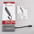 AXAGON Adapter HMC-4G2 2x USB-A + 2x USB-C, USB-C 3.2 Gen 2 10Gbps hub, 13cm USB-C kabel
