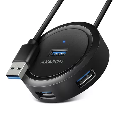 AXAGON Hub 4-portowy HUE-P1A USB 3.2 Gen 1 round micro USB, 30cmUSB-A kabel