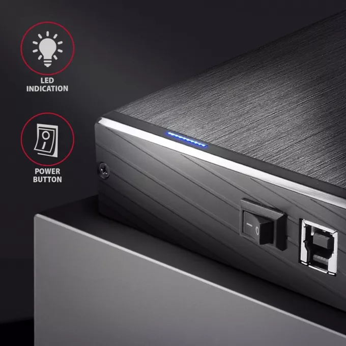 AXAGON Obudowa zewnętrzna aluminiowa EE35-XA3, USB 3.2 Gen 1 SATA 3.5cali