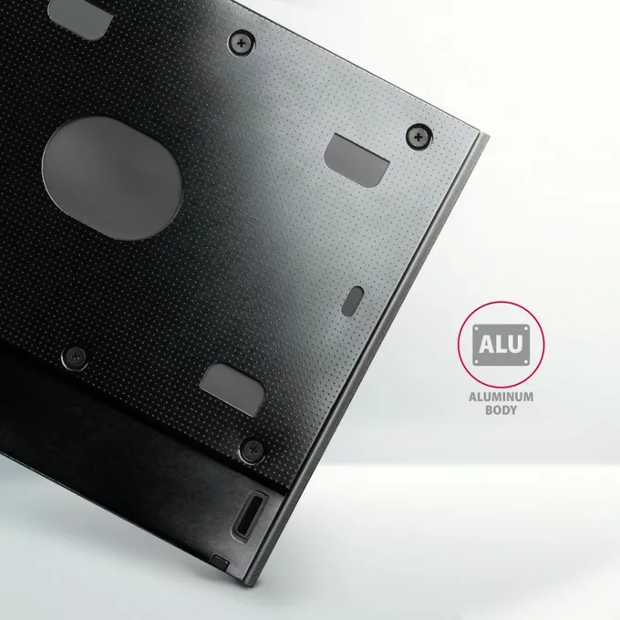 AXAGON Ramka n a 2,5 cala SSD-HDD do gniazda DVD, RSS-CD09, 9.5mmLED aluminium