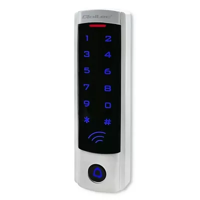 Qoltec Zamek szyfrowy DIONE z czytnikiem RFID | kod | karta | brelok |  dzwonek  IP68 | EM | slim