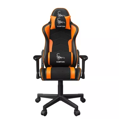 Gembird Krzesło gamingowe Scorpion czarno-pomarańczowe