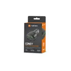 Natec Ładowarka samochodowa Coney 2x USB 1x USB-C QC 3.0 Power Delivery 84W Czarna