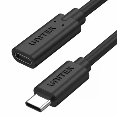 Unitek Przedłużacz USB-C 3.1 GEN 2; 4K; PD 100W; 0,5m; M/F; C14086BK