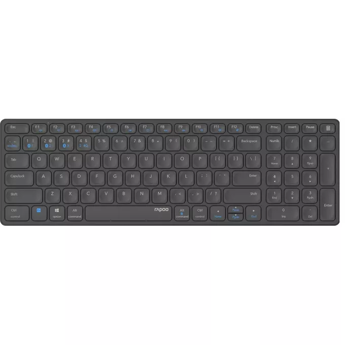 RAPOO Klawiatura bezprzewodowa Multilmode E9700M 3.0 Szara