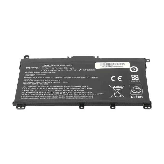 Mitsu Bateria do HP 14-BP, Pavilion 14 15 3400 mAh (39 Wh) 11.55 Volt
