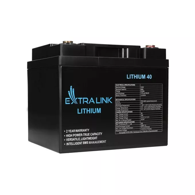 Extralink Akumulator LiFePO4  40AH 12.8V BMS EX.30431