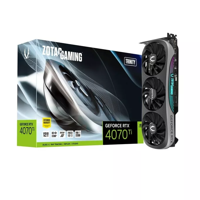 ZOTAC Karta graficzna GeForce RTX 4070 Ti TRINITY 12GB GDDR6X 192bit 3DP/HDMI