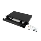 Lanberg Przełącznica światłowodowa 12XSC simplex/12XLC duplex rack 19 1U czarna + akcesoria