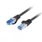Lanberg Patchcord kat.6a S/FTP LSZH CCA 0.25m czarny fluke