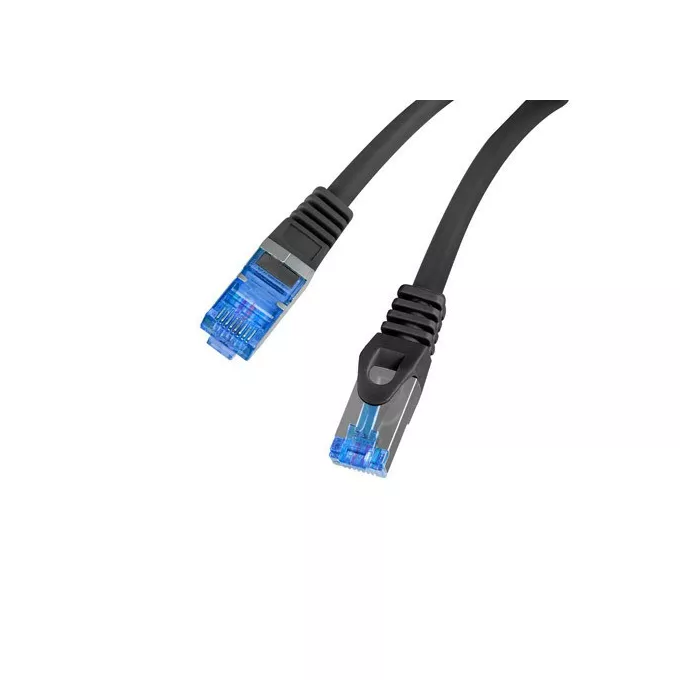 Lanberg Patchcord kat.6a S/FTP LSZH CCA 0.25m czarny fluke
