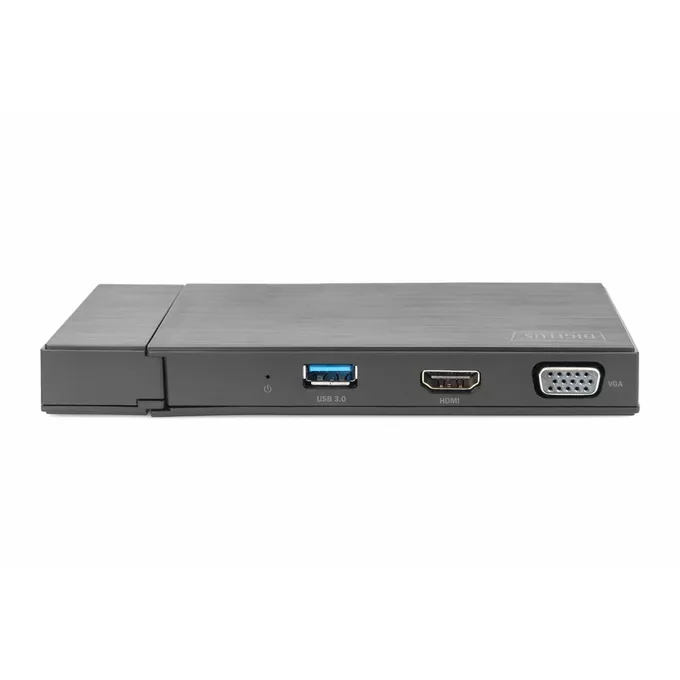 Digitus Stacja dokująca USB 3.0 Typ A 7-portów, 4K 30Hz, HDMI, VGA, 2x USB 3.0, SD microSD, RJ45