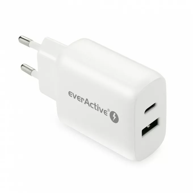 everActive Ładowarka USB/USB-C QC3.0 25W Biała