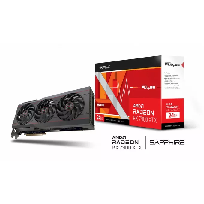 Sapphire Technology Karta graficzna Radeon RX 7900 XTX Pulse 24GB DDR6 384bit 2DP/2HDMI