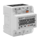 Qoltec Trójfazowy elektroniczny licznik | miernik zużycia energii na szynę DIN | 230V | LCD | 4P