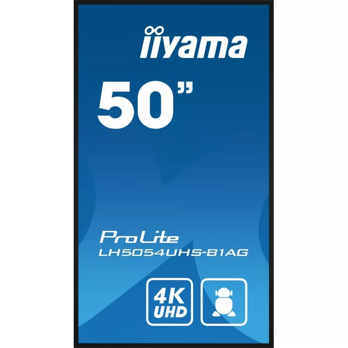 IIYAMA Monitor 50 cali LH5054UHS-B1AG 24/7, VA, ANDROID.11, 4K, SDM, 2x10W
