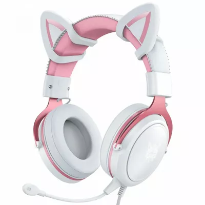 Onikuma Słuchawki gamingowe X10 Różowo-białe