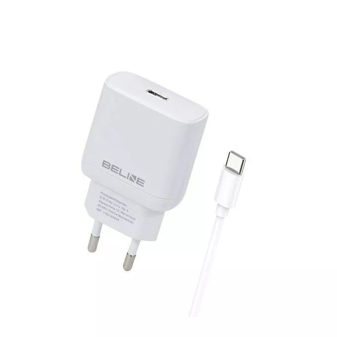 Beline Ładowarka sieciowa 30W USB-C + kabel USB-C, biały