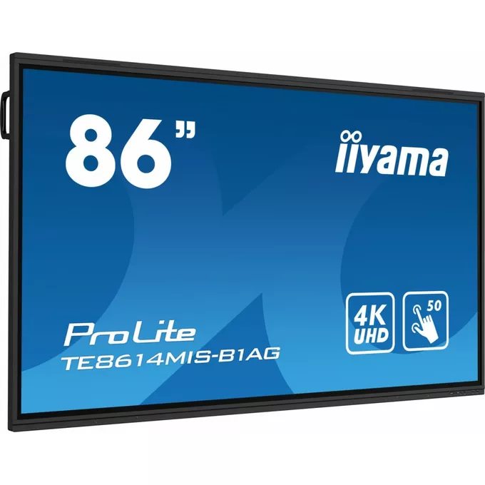 IIYAMA Monitor wielkoformatowy 85.6 cali TE8614MIS-B1AG INFRARED,50pkt,VA,4K,7H,WiFi,MIC,USB-C