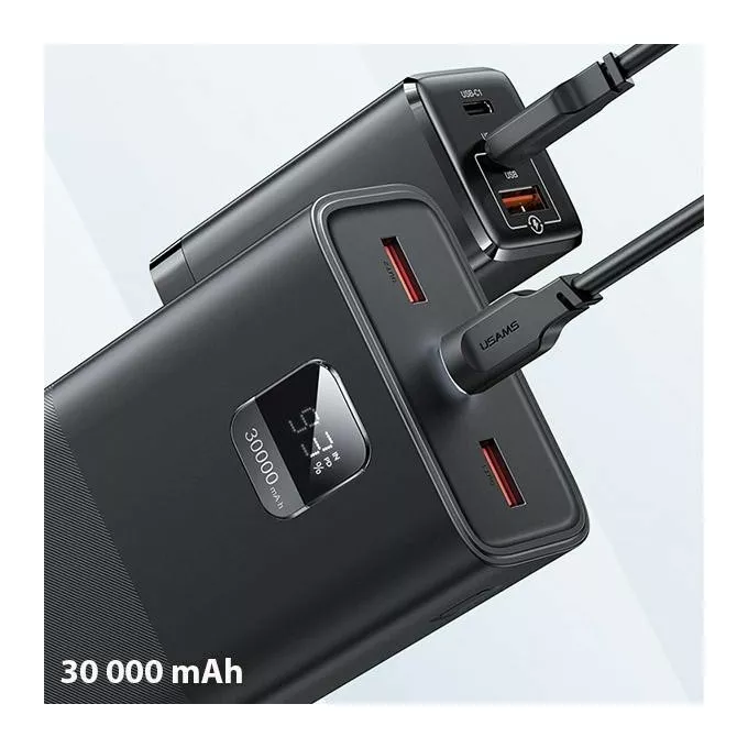 USAMS Powerbank 30000mAh PB68 PD + QC 3.0 Fast Charge