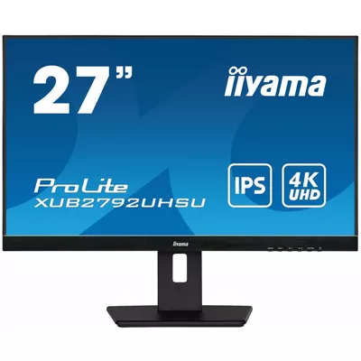 IIYAMA Monitor 27 cali  XUB2792UHSU-B5 4K,IPS,DVI,DP,HDMI,PIP,250cd,USB3.0