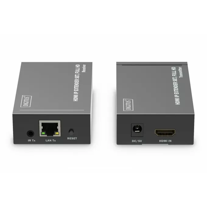Digitus Przedłużacz/Extender HDMI 1080p 60Hz 120m po skrętce Cat.6/6A/7/8 HDCP 1.3 IR, zestaw