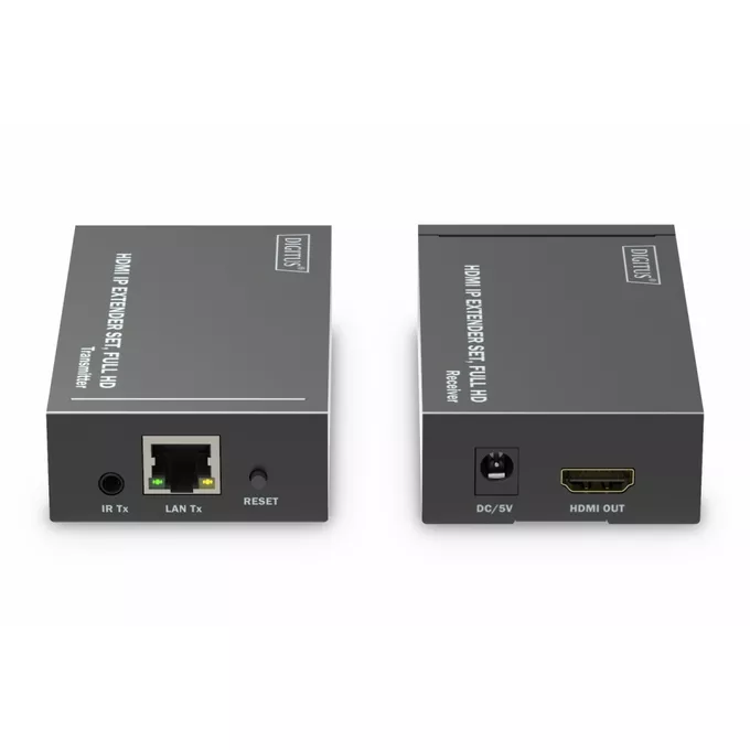 Digitus Przedłużacz/Extender HDMI 1080p 60Hz 120m po skrętce Cat.6/6A/7/8 HDCP 1.3 IR, zestaw