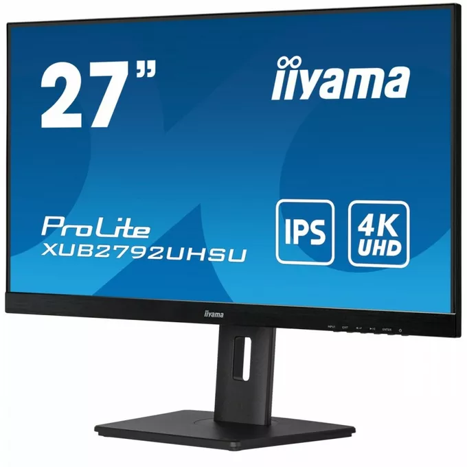 IIYAMA Monitor 27 cali  XUB2792UHSU-B5 4K,IPS,DVI,DP,HDMI,PIP,250cd,USB3.0