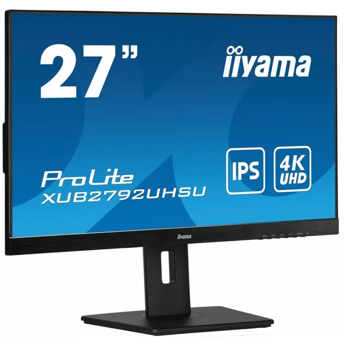 IIYAMA Monitor 27 cali  XUB2792UHSU-B5 4K,IPS,DVI,DP,HDMI,PIP,250cd,USB3.0