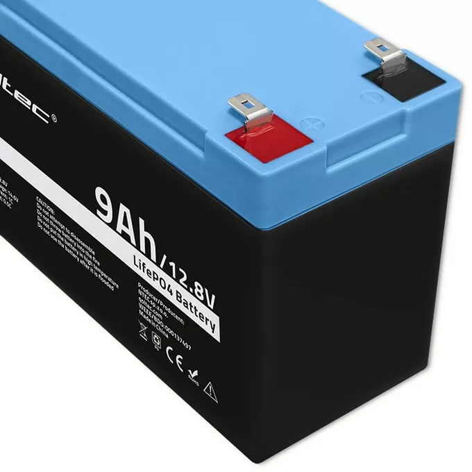 Qoltec Akumulator LiFePO4 Litowo-Żelazowo-Fforanowy | 12.8V | 9Ah |     115.2Wh | BMS