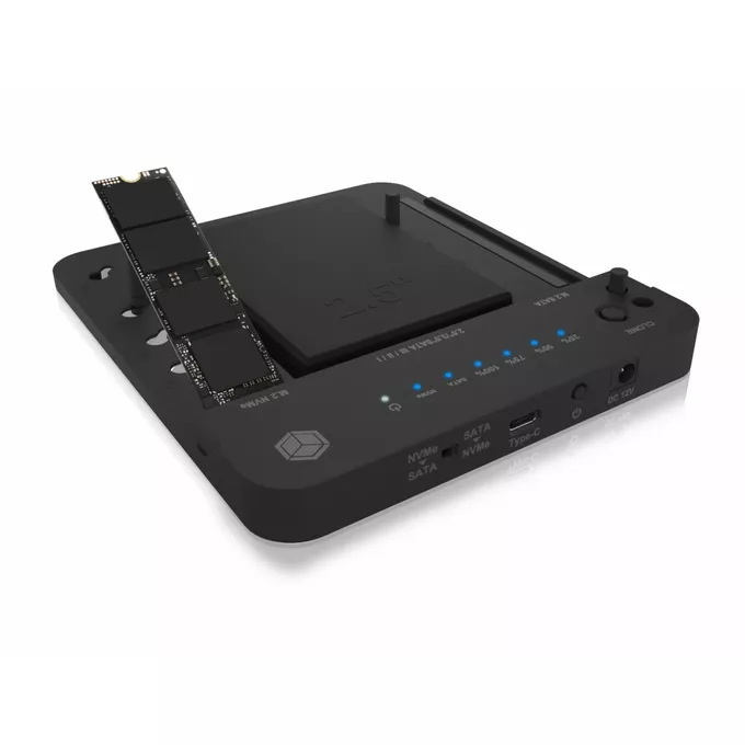 IcyBox Stacja dokująca/klonująca IB-2915MSCL-C31 M.2  dla M.2 0NVMe i SATA 2,5/3,5 SSD/HDD