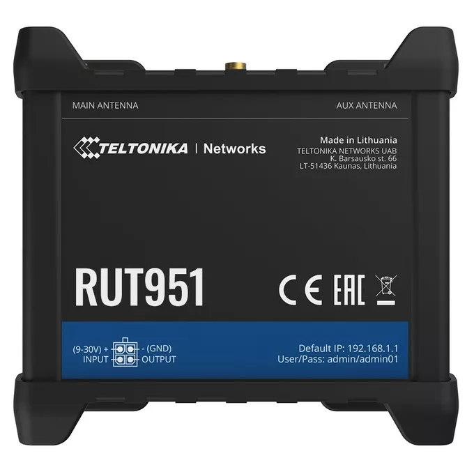 TELTONIKA Router LTE RUT951 (Cat4), 3G, 2G, WiFi, Ethernet