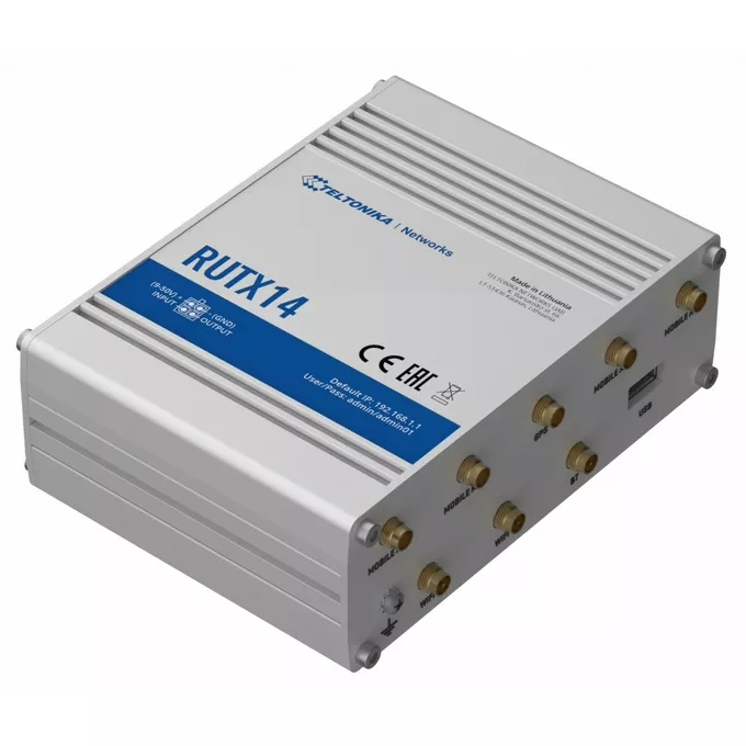TELTONIKA Router LTE RUTX14 (Cat12), WiFi, BLE, GNSS, Ethernet