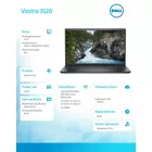 Dell Notebook Vostro 3520 Win11Pro i5-1235U/16GB/512GB SSD/15.6' FHD/Intel Iris Xe/FgrPr/Cam &amp; Mic/WLAN + BT/Backlit Kb/3 Cell/3YPS