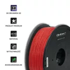 Qoltec Profesjonalny filament do druku 3D | ABS PRO | 1.75mm | 1kg | Czerwony