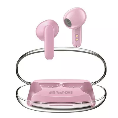 AWEI Słuchawki Bluetooth 5.3 T85 ENC TWS Różowe