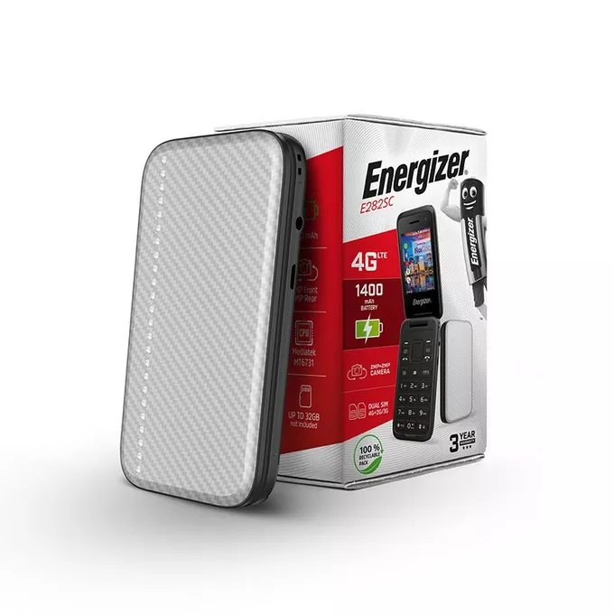 Energizer Telefon E282SC Dual Sim 512GB RAM 4GB Srebrny