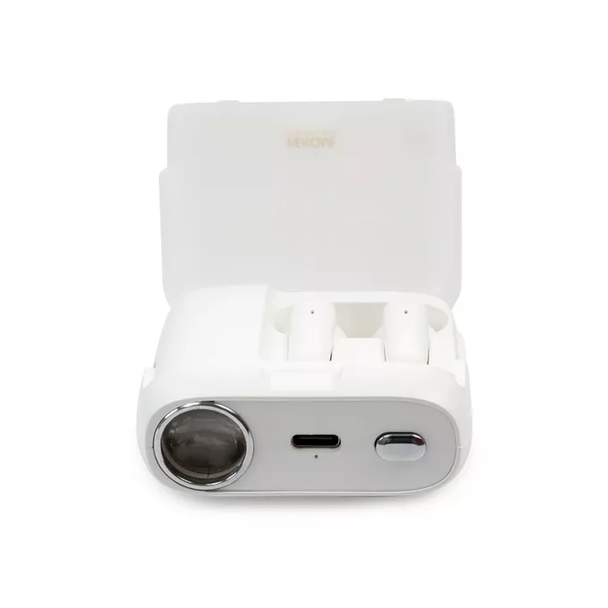 WEKOME Słuchawki bezprzewodowe  S28 Pop Digital Series - Bluetooth V5.3 TWS z etui ładującym z funkcją projektora Białe