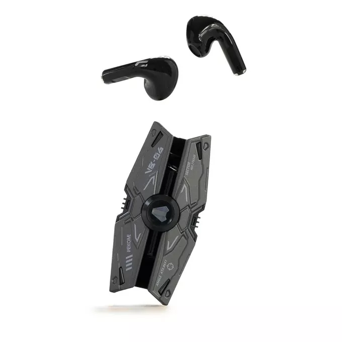 WEKOME Słuchawki bezprzewodowe VB06 Mecha Series - Bluetooth V5.3 TWS z etui ładującym Czarne