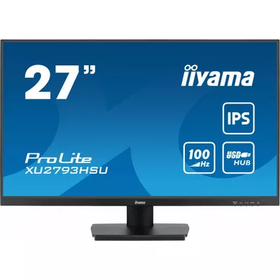 IIYAMA Monitor Prolite XU2793HSU-B6 27 cali IPS.HDMI.DP.2x2W.USBx2.FHD.SLIM.100Hz