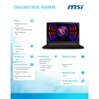 MSI Notebook Thin GF63 12UC-1045XPL nOS/i5-12450H/8GB/512SSD/RTX3050/15.6 cala