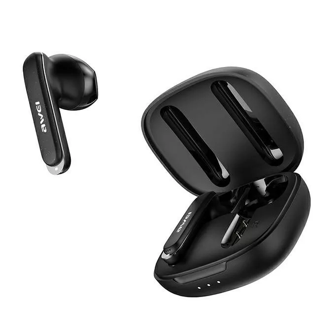 AWEI Słuchawki stereo Bluetooth T66 TWS Czarne