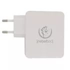 Rebeltec Łarowarka sieciowa H410 TURBO QC3.0 4 porty Wejście sieciowe 100-240V 50/60Hz, maksymalny pobór prądu 0,7A, jeden port USB zgodny z QC3.0
