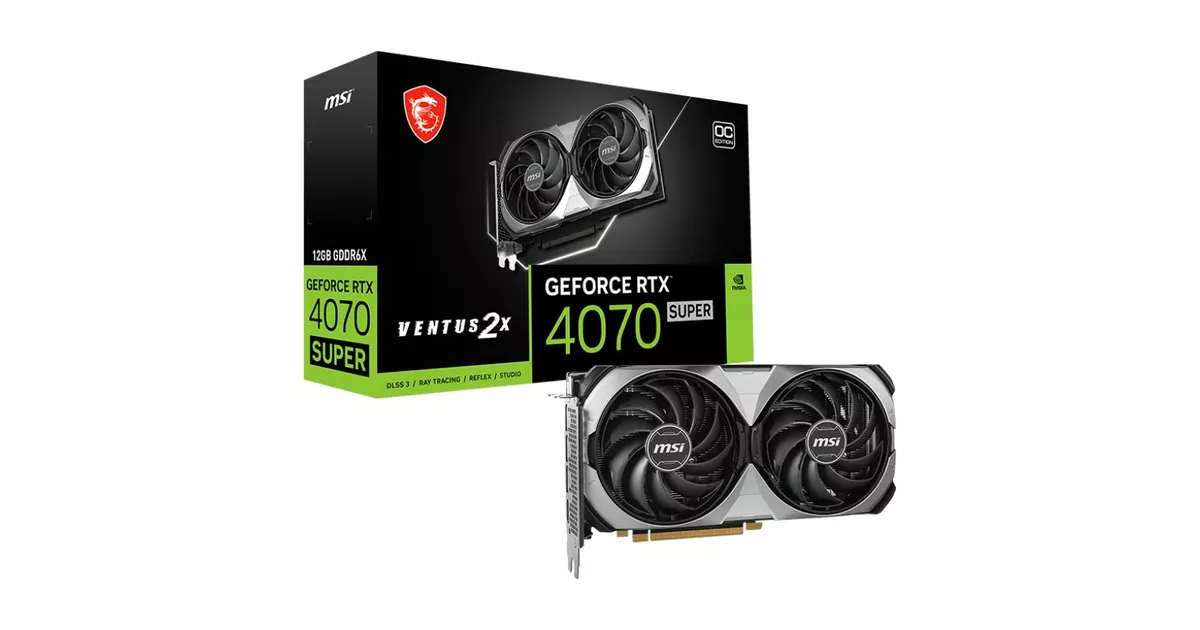 MSI Karta graficzna GeForce RTX 4070 SUPER 12G VENTUS 2X OC GDDRX6