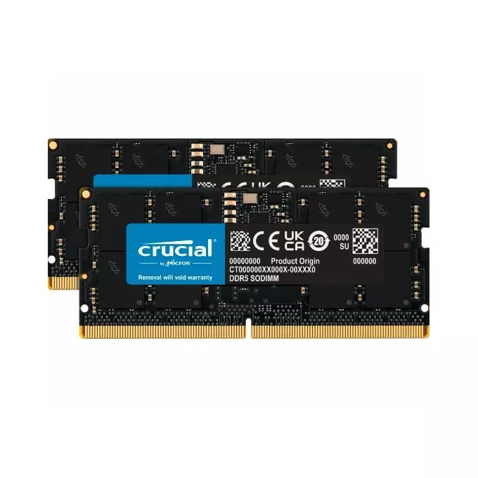 Crucial Pamięć do notebooka DDR5 SODIMM  48GB(2*24) /5600 CL46 (16Gbit)