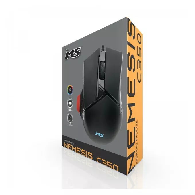 MS Mysz gamingowa przewodowa Nemesis C350 3200 DPI czarna
