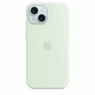 Apple Etui silikonowe z MagSafe do iPhonea 15 - pastelowa mięta