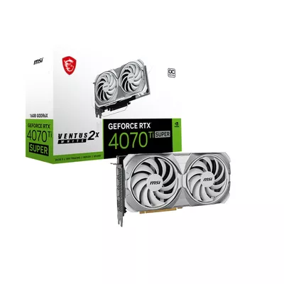 MSI Karta graficzna GeForce RTX 4070 Ti SUPER 16G VENTUS 2X OC 256b biała
