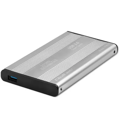 Qoltec Obudowa | kieszeń do dysków HDD SSD 2.5&quot; SATA3 | USB 3.0 | Srebrna